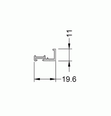 Адаптер щеточного уплотнителя ALUMARK 6м  Белый RAL9016