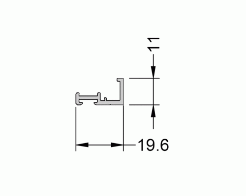 Адаптер щеточного уплотнителя ALUMARK 6м Белый RAL9016