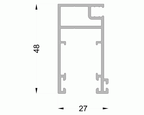 Антимоскитная створка 24,6*48*27 6м неокрашенная