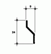 Направляющая москитной сетки, 640-41X (167) 6м RAL8017