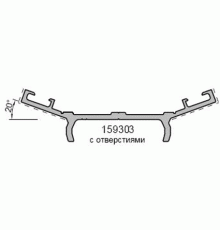 Планка прижимная ALUMARK 20 гр (симметричная) 6м Белый RAL 9016