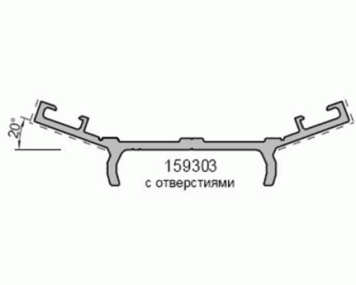 Планка прижимная ALUMARK 20 гр (симметричная) 6м Белый RAL 9016