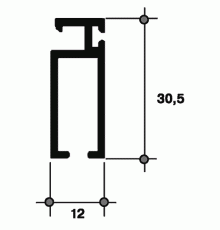 Профиль. москитной сетки, SLID-50X (167) 6м Коричневый RAL8017