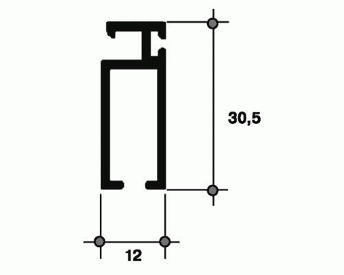 Профиль. москитной сетки, SLID-50X (167) 6м Коричневый RAL8017
