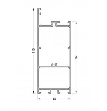 Цоколь ALUMARK 115/97 мм 6м RAL9016