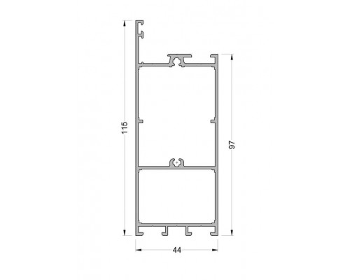 Цоколь ALUMARK 115/97 мм 6м RAL9016 Цоколь ALUMARK 115/97 мм 6м RAL9016