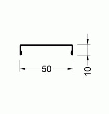 Декоративная крышка 10 мм 6,8м  9016
