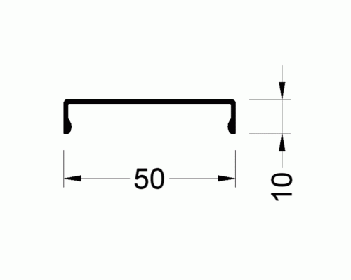 Декоративная крышка 10 мм 6,8м 9016