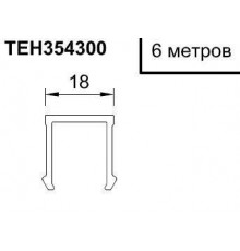 Декоративный профиль для установки на раму, 18мм черный 6м.
