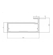 FIRMAX Профиль 45/9 для фасадов, L-5800 мм, светлое золото браш