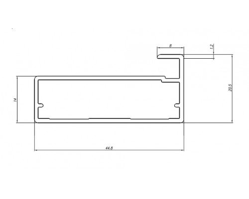 FIRMAX Профиль 45/9 для фасадов, L-5800 мм, светлое золото браш FIRMAX Профиль 45/9 для фасадов, L-5800 мм, светлое золото браш