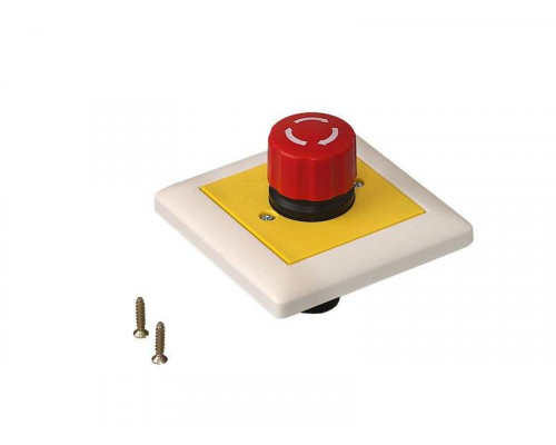 Кнопка аварийной остановки скрытого монтажа 80х80 мм, 90400025