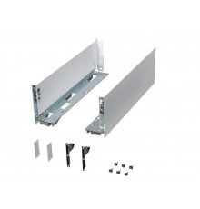 Комплект боковин ALPHALUX высота 133,5мм (medium), длина 350 мм (L/R, крепления фасада, заглушки) для ящика CRYSTAL, белый