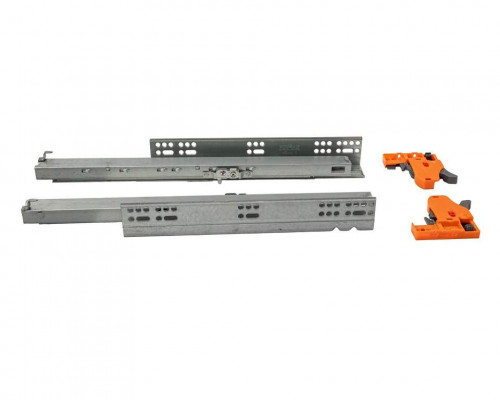 Комплект направляющих Push-to-Open скрытого монтажа Firmax 3D Control под штангу синхронизатор L=300мм, полного выдвижения, для ЛДСП 16мм, 3д регулировка (2 направляющие + 2 фиксатора) Комплект направляющих Push-to-Open скрытого монтажа Firmax 3D Control под штангу синхронизатор L=300мм, полного выдвижения, для ЛДСП 16мм, 3д регулировка (2 направляющие + 2 фиксатора)
