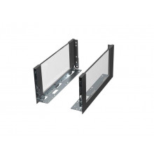 Комплект стеклянных боковин ALPHALUX высота 180мм (high), длина 550 мм (L/R, крепления фасада, заглушки) для ящика CRYSTAL, антрацит