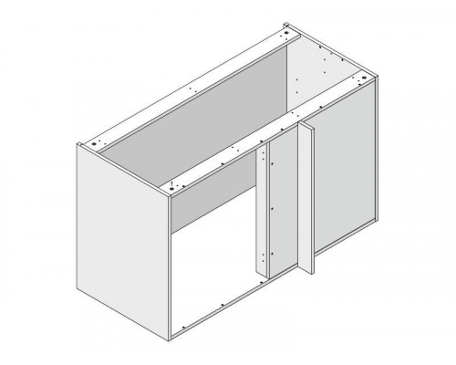 Корпус напольный 1010*53*72 угловой, 1 полка