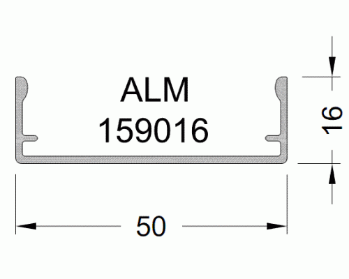 Крышка декоративная ALUMARK 16 мм 6.8м Белый RAL 9016 Крышка декоративная ALUMARK 16 мм 6.8м Белый RAL 9016