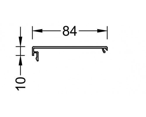 Крышка декоративная S158, 12 мм, 6,5 м RAL7024 мат