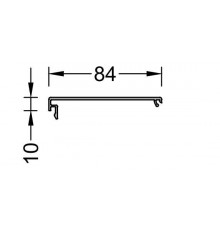 Крышка декоративная S158, 12 мм, 6,5 м RAL9016
