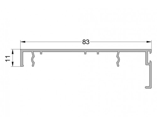 Крышка рамы 6.5м неокрас