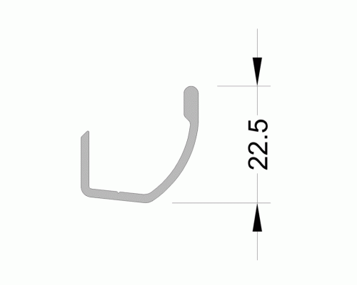 Лоток для сбора конденсата, 6.5 м RAL7024 мат