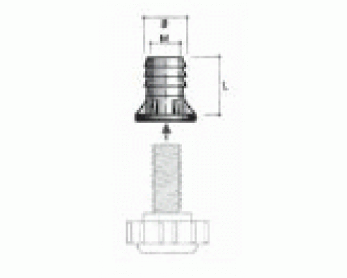 Муфта для опоры М6 L14 сталь, цинк