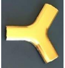 Накладка Y-образная 90° Germanella золотая (гладкая)