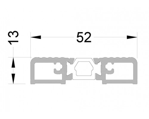 Низкий порог с терморазрывом 13мм 6.0 м. неокрас