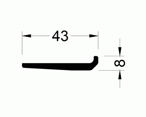 Опора под заполнение 32-36 мм ALUMARK 3м неокрашенный
