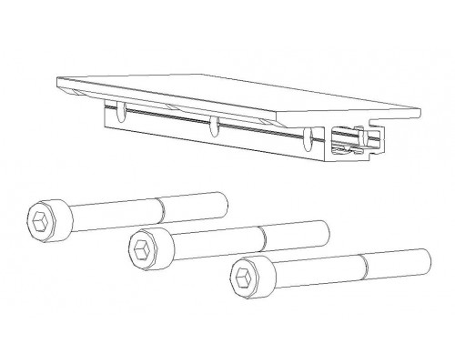 Опора заполнения усиленная 48 мм, комплект (опора-1 шт, винт М8х70-3 шт.)