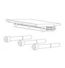 Опора заполнения усиленная 58 мм, комплект (опора -1шт, винт М8х70 -3шт).