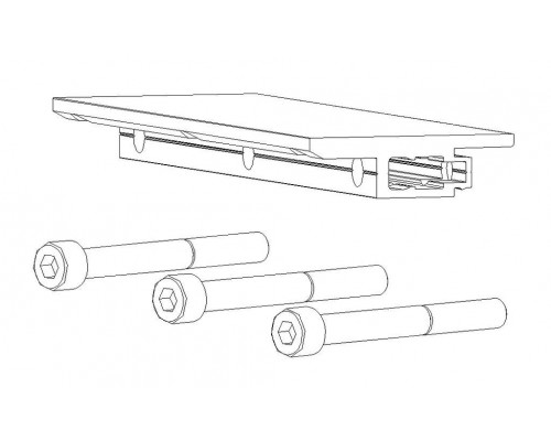 Опора заполнения усиленная 58 мм, комплект (опора -1шт, винт М8х70 -3шт).