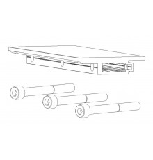 Опора заполнения усиленная 68 мм, комплект (опора - 1шт, винт М8х80 - 3шт)