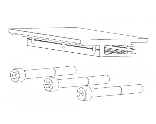 Опора заполнения усиленная 68 мм, комплект (опора - 1шт, винт М8х80 - 3шт)