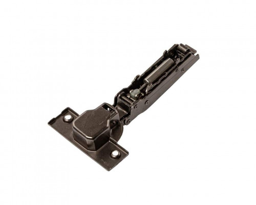 Петля для накладных дверей Alphalux Titan Clip-On, Soft-Close, угол открывания 100°, 52 мм, чашка 35 мм, титан