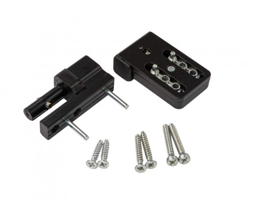 Петля дверная Elementis K-S (15-20 мм), на 100кг., Черный, RAL9005