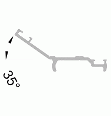 Планка прижимная ALUMARK 35 гр (асимметричная) 6м Белый RAL 9016