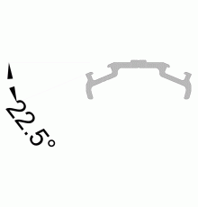 Планка прижимная ALUMARK внутренний угол 15-30 6м Белый RAL 9016