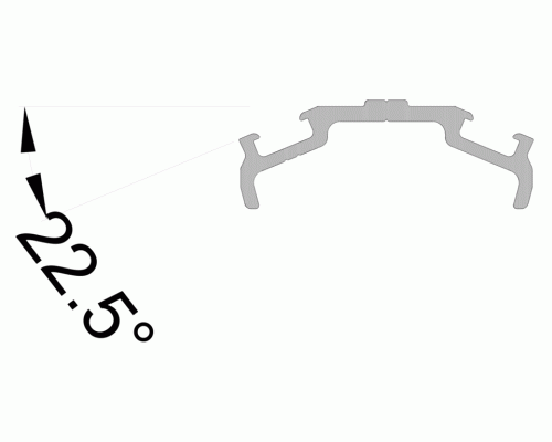 Планка прижимная ALUMARK внутренний угол 15-30 6м Белый RAL 9016 Планка прижимная ALUMARK внутренний угол 15-30 6м Белый RAL 9016