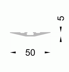 Планка видимая ALUMARK 5 мм 6м Белая RAL9016