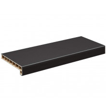 Подоконник пластиковый Moeller LD 40 /600/ с 2 капиносами чёрный /6,0м/ (clean-touch)