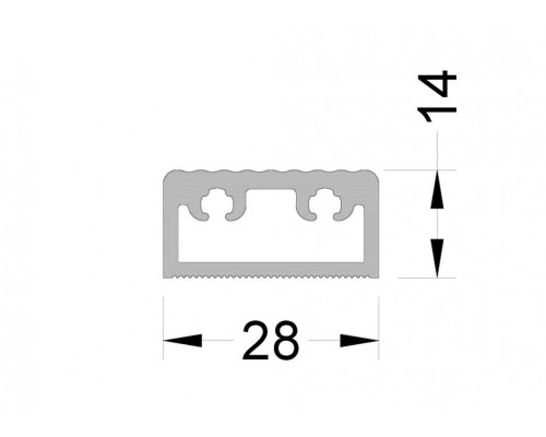Порог 28/14 мм. неокр. 6м. S44 Порог 28/14 мм. неокр. 6м. S44