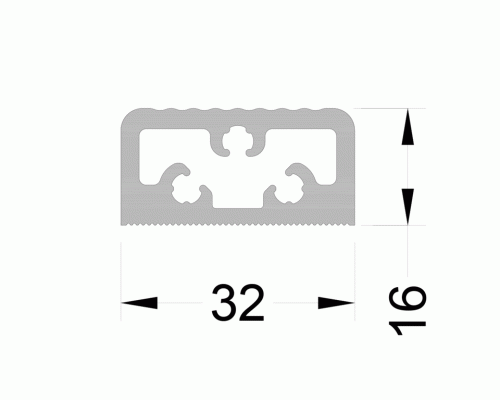 Порог дверной ALUMARK 32/16 мм 6м неокрашенный Порог дверной ALUMARK 32/16 мм 6м неокрашенный