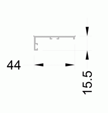 Притвор цоколя ALUMARK 6м RAL9016
