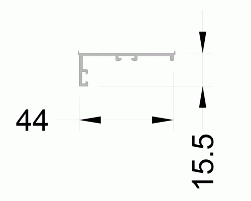 Притвор цоколя ALUMARK 6м RAL9016 Притвор цоколя ALUMARK 6м RAL9016