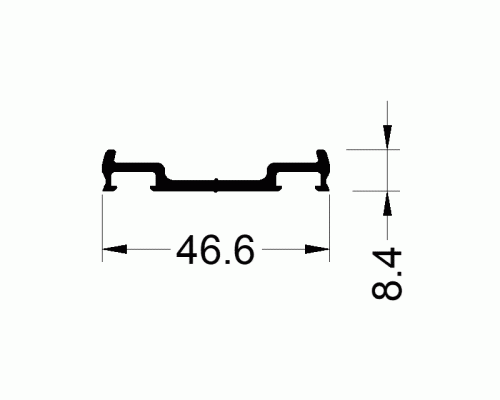 Прижимная планка 9 мм 6,8м неокрашенный