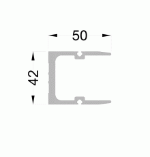 Профиль F50 Т- Соединителя ALUMARK , 3м неокрашенный