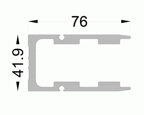 Профиль F50 Т- Соединителя усиленный ALUMARK , 3м неокрашенный Профиль F50 Т- Соединителя усиленный ALUMARK , 3м неокрашенный