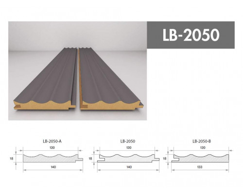 Профиль МДФ AGT LB-2050 18*140*2800 мм, супермат Сахара крем 3019 (Sahara Cream)