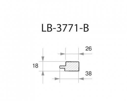 Профиль МДФ AGT LB-3771-B 18*38*2800 мм, супермат черный 723 Профиль МДФ AGT LB-3771-B 18*38*2800 мм, супермат черный 723